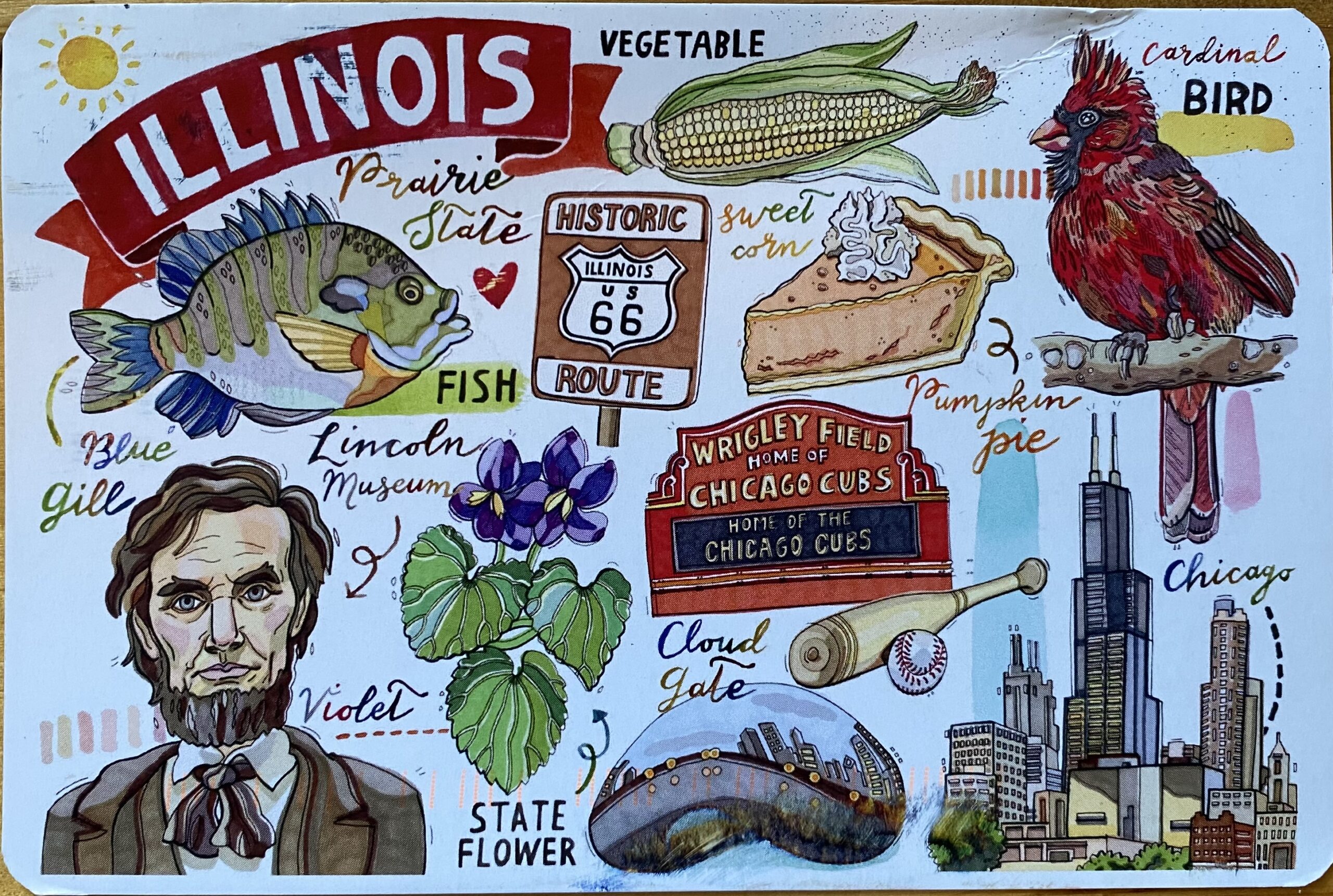 Postcard from Illinois, received August 30, 2022